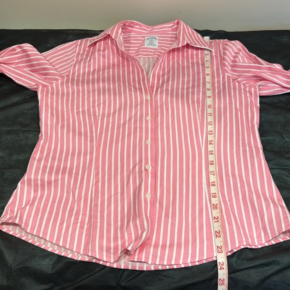 🔥Brooks Brothers Pink and White Striped Shirt🔥 - Picture 3 of 6